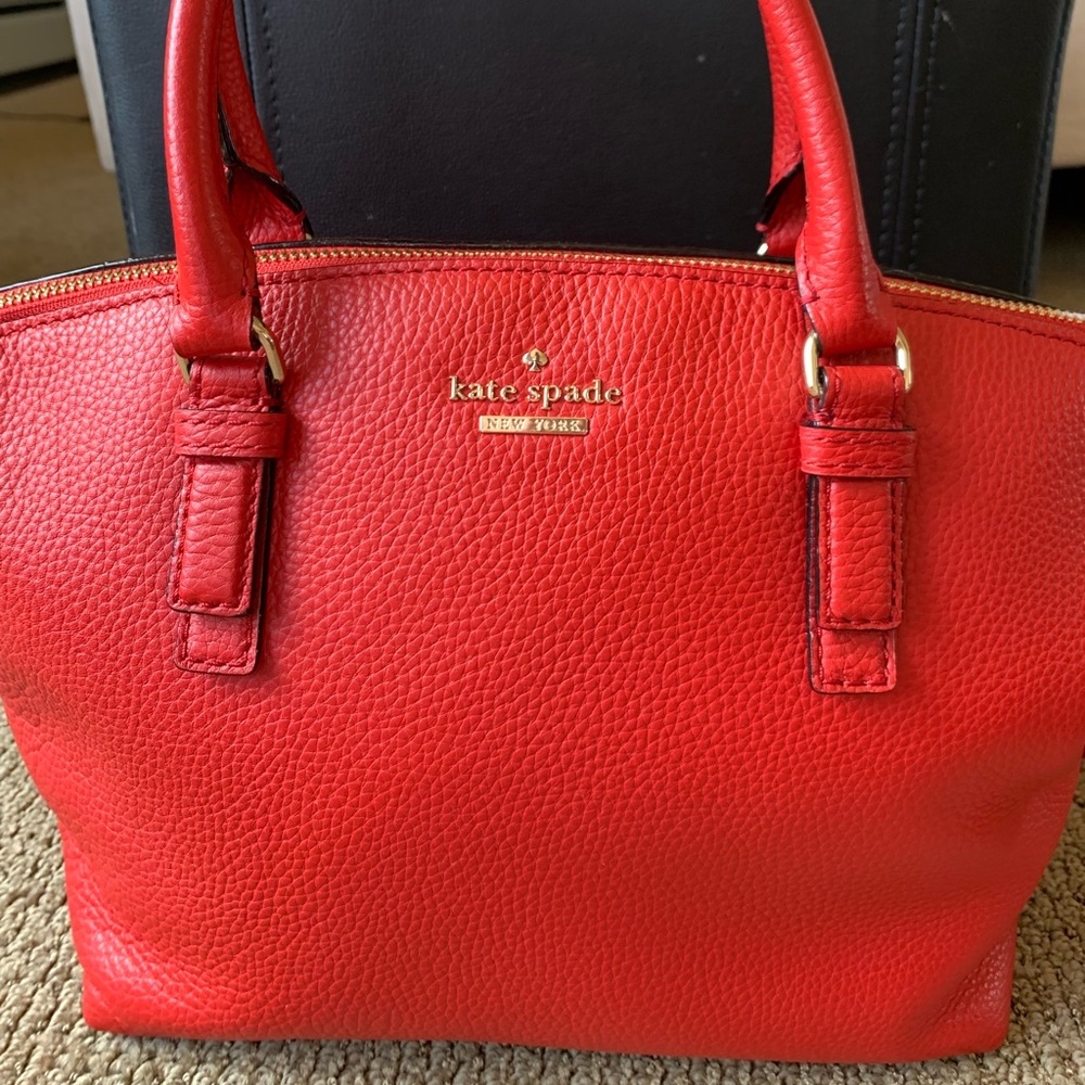 Red leather Kate Spade purse